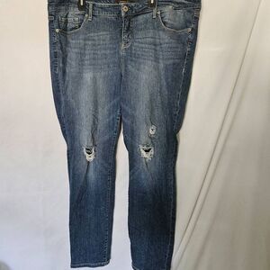 Torrid Distressed‎ Skinny High Rise Jeans Womens sz 22R